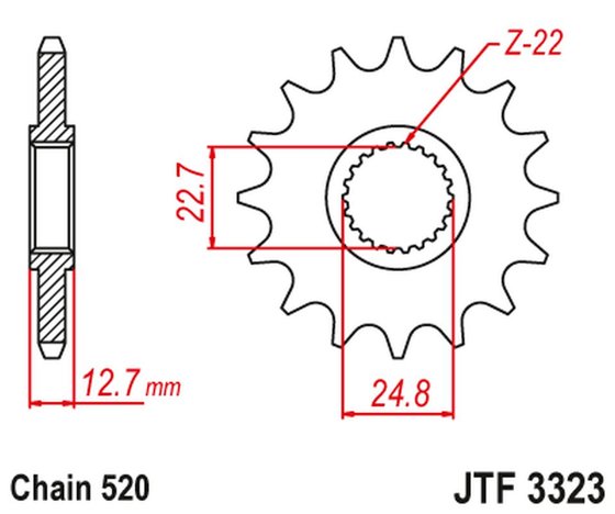 MAGNUM 425 6X6 (1996 - 1996) front sprocket 24t 520 | JT Sprockets