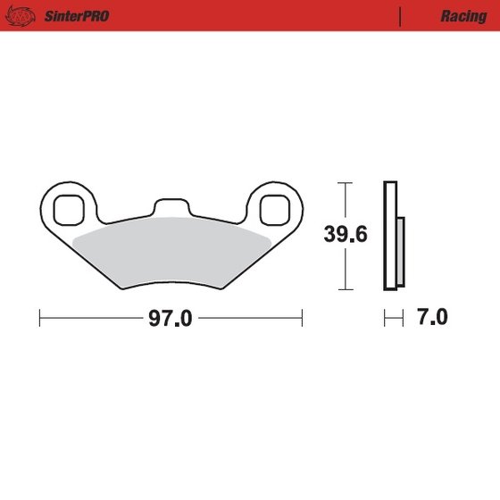 SPORTSMAN 450 (2006 - 2017) sintered metal racing brake pads | MOTO-MASTER