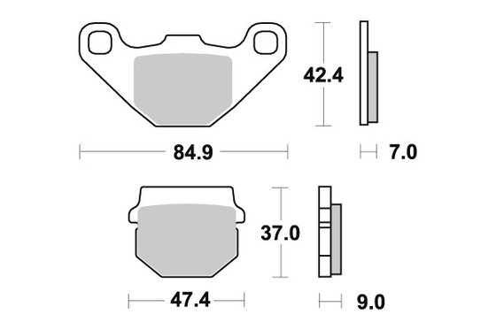 PHOENIX 200 (2005 - 2009) brakepads sintered offroad | SBS