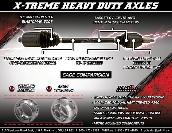 RZR 1000 (2015 - 2022) x-treme long travel axle | DEMON