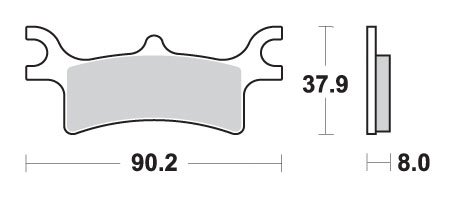 MAGNUM 500 (2002 - 2007) brakepads sintered atv | SBS