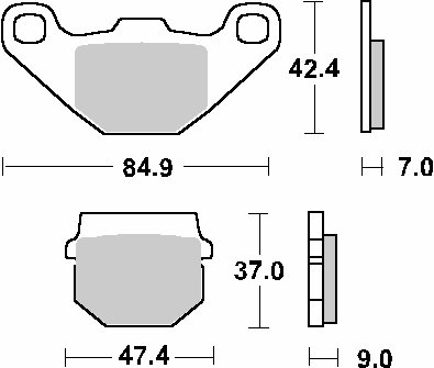 PHOENIX 200 (2005 - 2009) brakepads sintered offroad | SBS