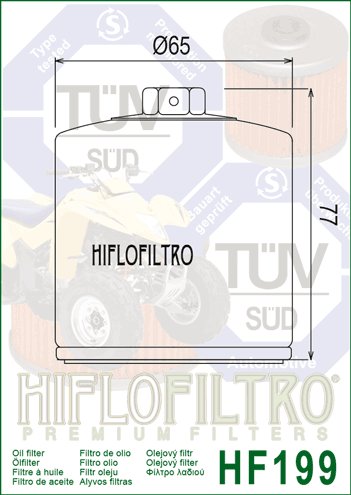 SPORTSMAN 570 (2014 - 2021) "hiflo" alyvos filtras hf199 | Hiflofiltro