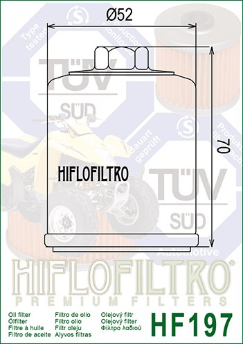 SAWTOOTH 200 (2006 - 2007) "hiflo" alyvos filtras hf197 | Hiflofiltro