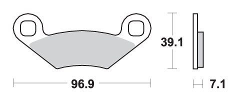 SPORTSMAN 300 (2008 - 2011) sukepintos stabdžių kaladėlės | SBS