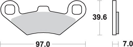 SPORTSMAN DIESEL 455 (1999 - 2001) brakepads sintered atv | SBS