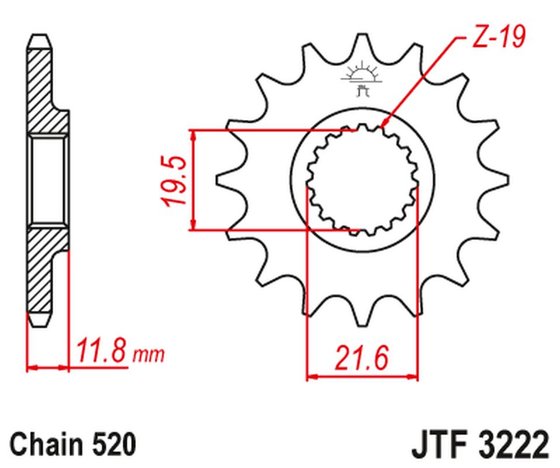 SCRAMBLER 400 (1995 - 1996) front replacement sprocket - 11 teeth - 520 pitch - natural steel | JT Sprockets